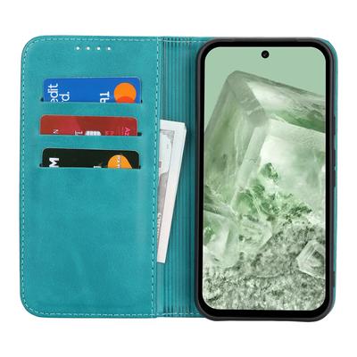 Pro Google Pixel 8a Pouzdro PU Kůže Texturovaná Teletina Magnetické Uzavírání Kryt Chytrého Telefonu