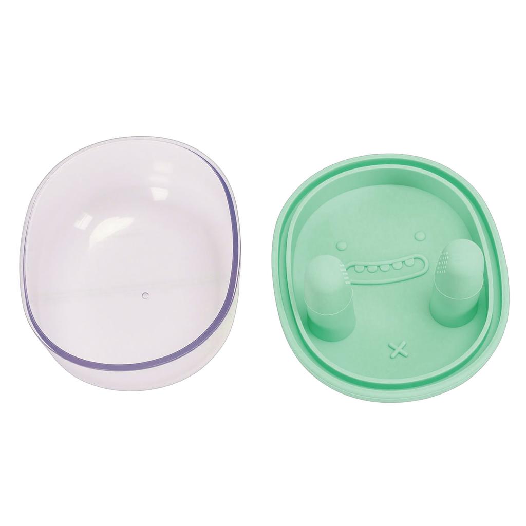 Contenitore Snack 2 in 1 Senza Sporco   Scatola Snack Ermetica per Alimenti con Coperchio a Dita Tieni le Mani Pulite