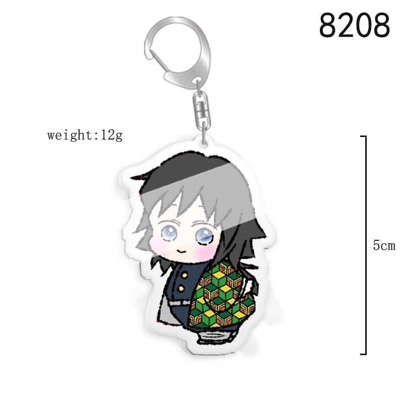 Demon Slayer Chibi Acrylic Keychain: Tanjiro, Nezuko, Giyu, Zenitsu Backpack Charm