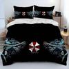 R-Resident Evil Games Gamer Bedding Set Duvet Cover Sheet Printed Bed Set Pillowcase Bed Full Queen King Size Comforter Bedroom
