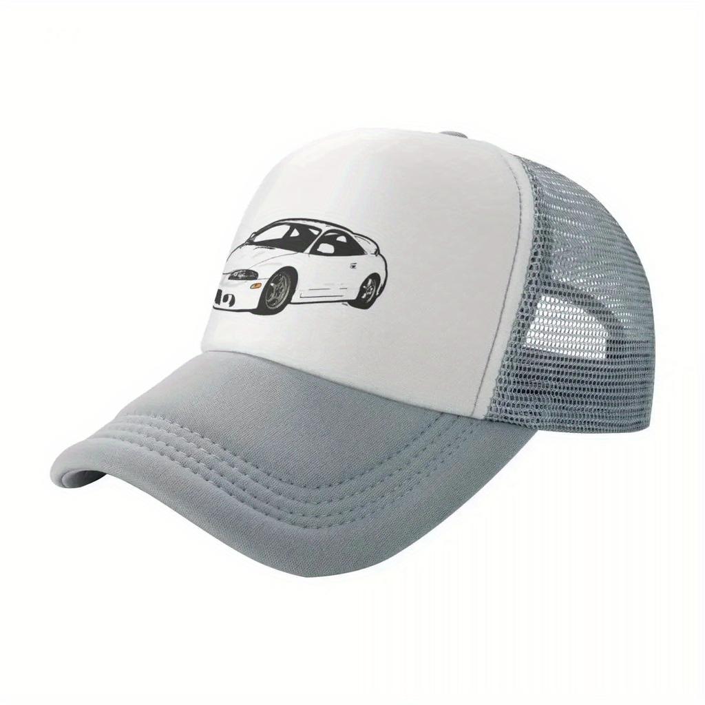 Sport Car Trucker Hat Breathable Mesh Back Baseball Cap Outdoor Casual Headwear for Enthusiasts