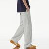American solid color simple trendy brand splicing scimitar sweatpants men's trend loose wide leg drape daily casual pants