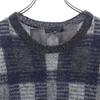 ICB Mohair Blend Check Pattern Long Sleeve Knit S Black Sweater Women Used