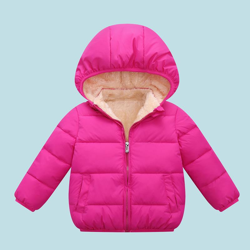 Kinder Fleece-gefütterte Baumwolljacke - Jungen und Mädchen Daunenjacke, Dicke Oberbekleidung