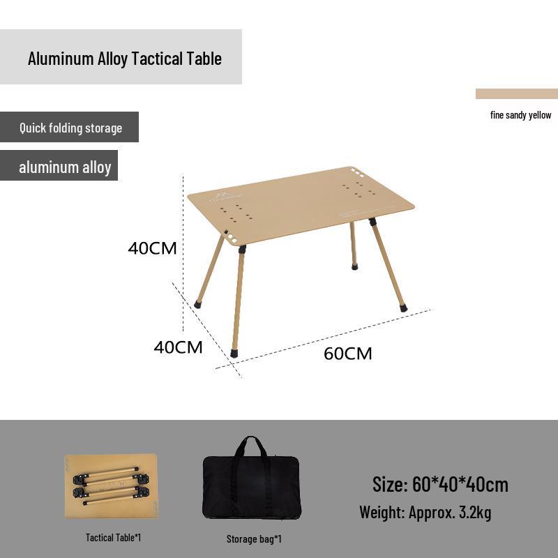 Shan Zhi Ke Lightweight Aluminum Tactical Folding Camping Table