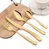 16 Pieces Cutlery Set Western Tableware Stainless Steel Black Elegant Dinner Set Mirror Knife Fork Spoon Kitchen Utensils