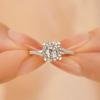 New Aurora Diamond Ring Moissanite Simulation Diamond Ring Female Proposal Order Wedding Ring Chic Versatile Ring