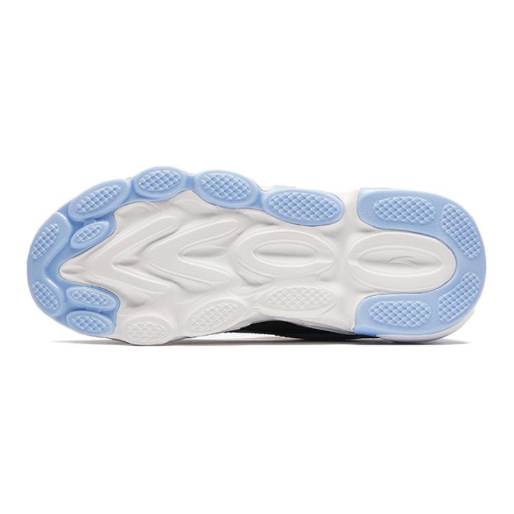 Anta Kids Synthetic Leather Fabric Comfortable Non-Slip Wear-Resistant Low-Top Running Shoes Kids Running Shoes Black Blue A22435523N-2