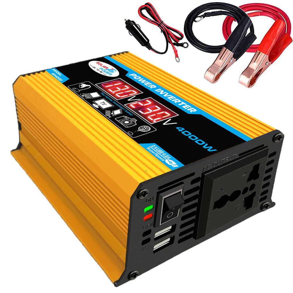 Car Power Inverter LED Display 300W 12V To 220V/110V Converter Charger Adapter Dual USB Voltage Transformer