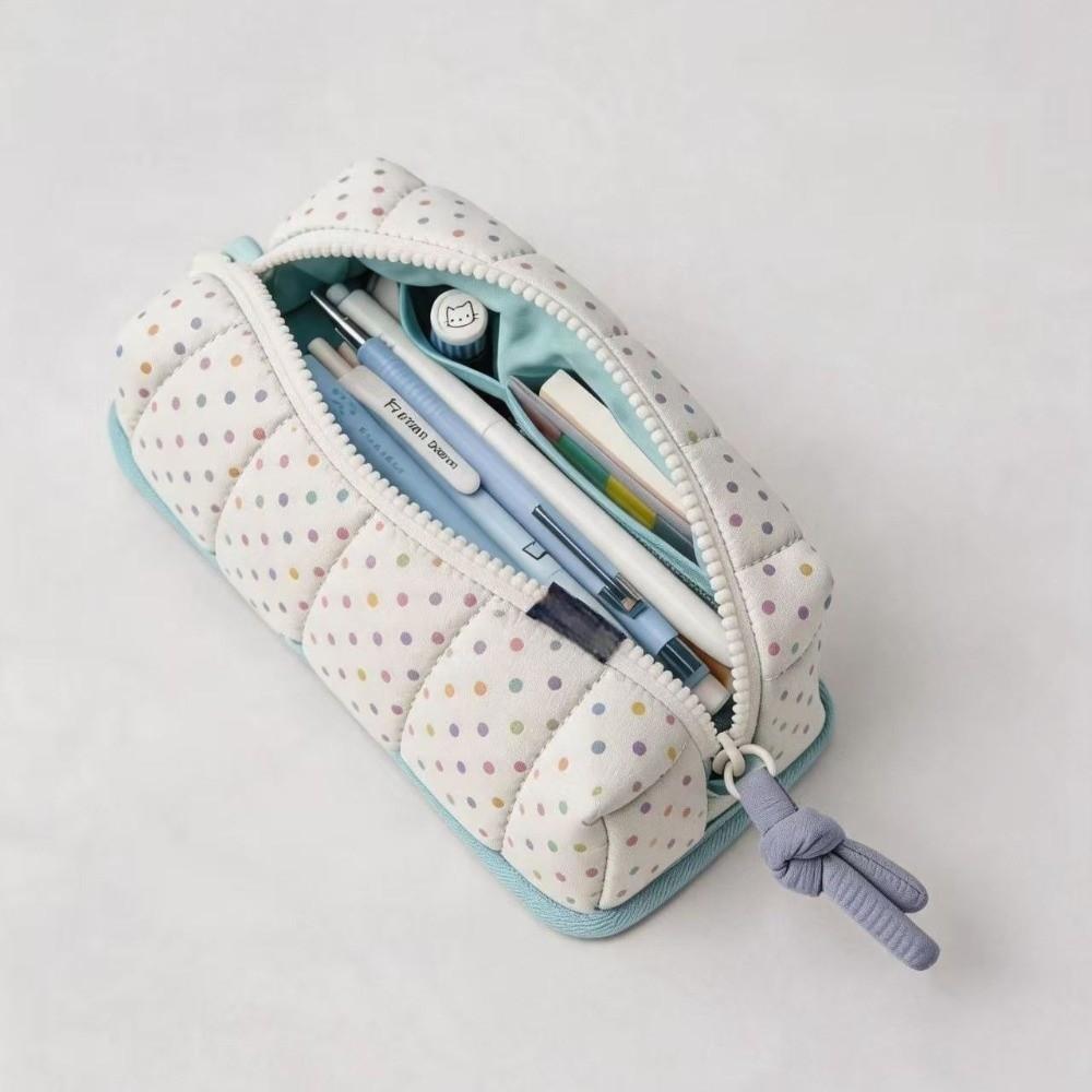 Dot Pattern Pencil Case Large Capacity Pen Bag Fashion Creative Pencil Case School Supplies