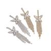 Rhinestone butterfly tassel earrings - unique & stylish bridal set, perfect for wedding outfits & accessories
