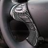 Real Carbon Fiber Car Accessories Driver Wheel Button Panel Trim Cover Soft Sticker For Infiniti JX 2013 QX60 2014 2015 2016