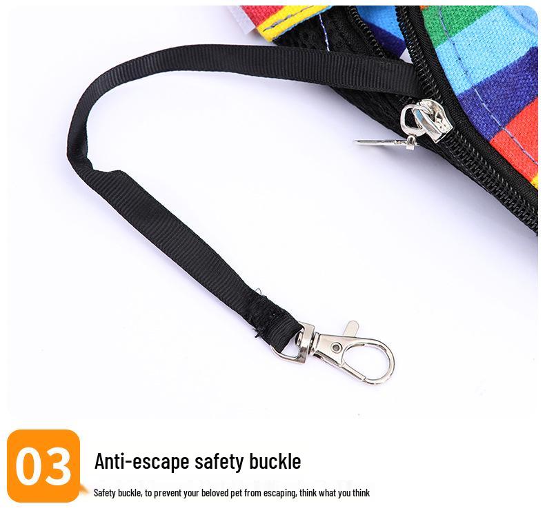 Portable Mesh Backpack for Small & Medium Dogs and Cats - Breathable Travel Carrier