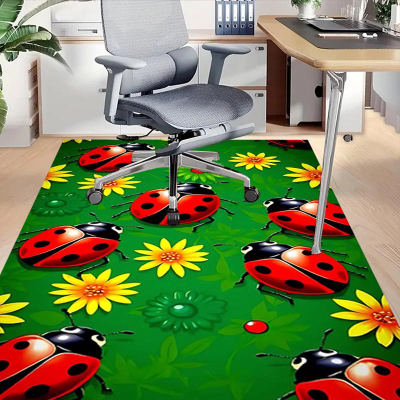 1 Stück Marienkäfer Blumen Extra Groß Rutschfester Teppichboden, Büro, Familie, Schlafzimmer, Studio - Großer TeppichJ0331