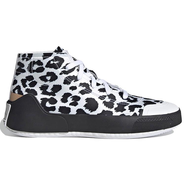 New Adidas Treino Mid Stella McCartney Leopard Print White Women's FY1179