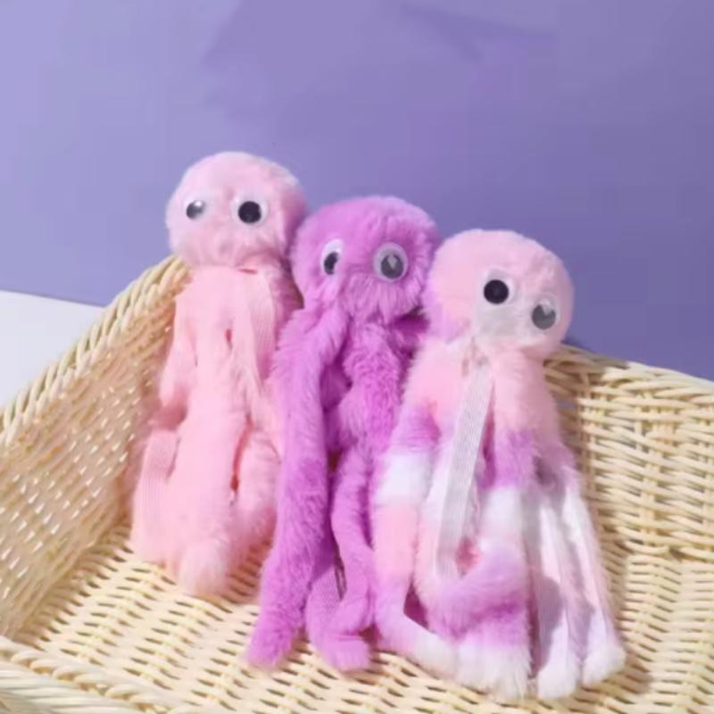 Cute Octopus Plush Cat Toy Bite Resistant Interactive Play Pet Supplies for Cats And Dogs Boredom Relief