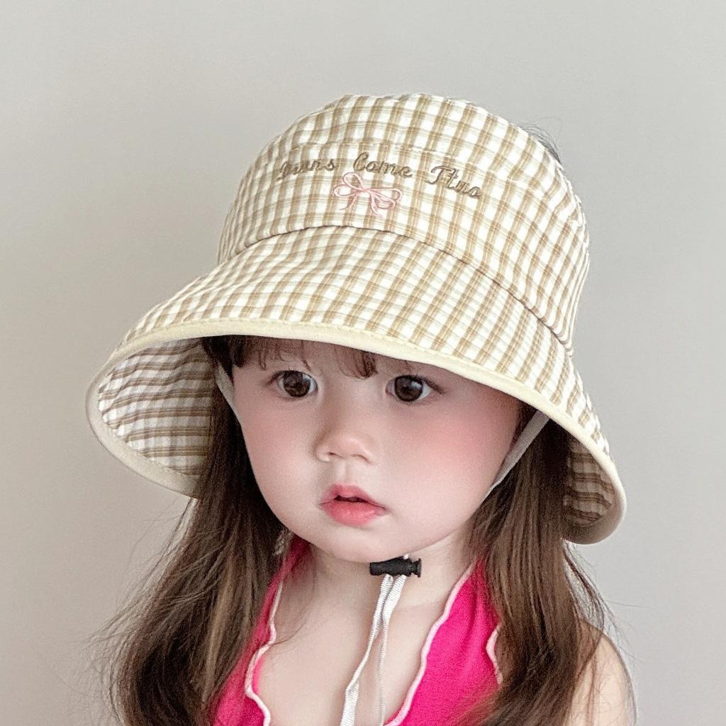 Girls Fisherman Hat 50-52cm 2-8 Years New Summer Double Side Kids Sun Caps Outdoor UV Protection Foldable Beach Bonnet Trendy