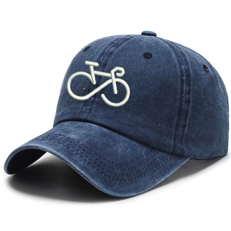 Washed Cotton Embroidered Bicycle Baseball Cap Men's Snapback Hats For Women Gorras Bone Outdoor Sports Dad Hat
