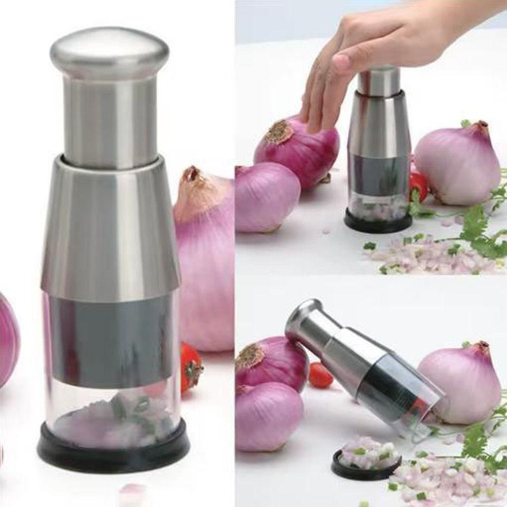 Stainless Steel Tomato Crusher Hand Press Garlic Masher Durable Manual Hand Chopper  Herbs Nuts