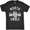 North Swole Christmas Santa Fitness Humor Funny T Shirts for Men