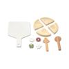 Puzzle din lemn cu pizza și set de joacă de rol pentru copii - Jucărie interactivă practică de bucătărie.