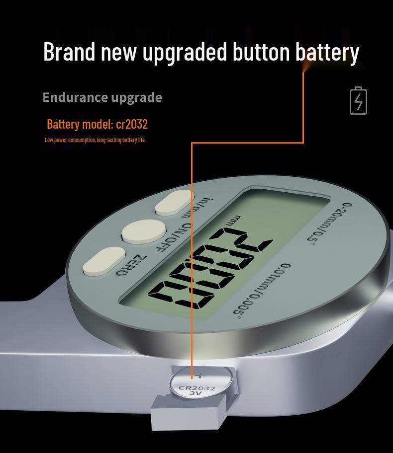 High Precision Digital Micrometer with Dial and Pointed Tip for Plate Thickness Measurement