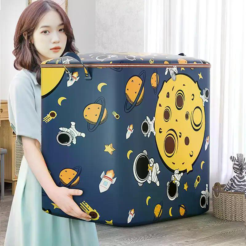 Large Capacity Clothing Storage Bag Storage Bag Quilt Organizer With Reinforced Handle Foldable Toy Storage Luggage Moving Box