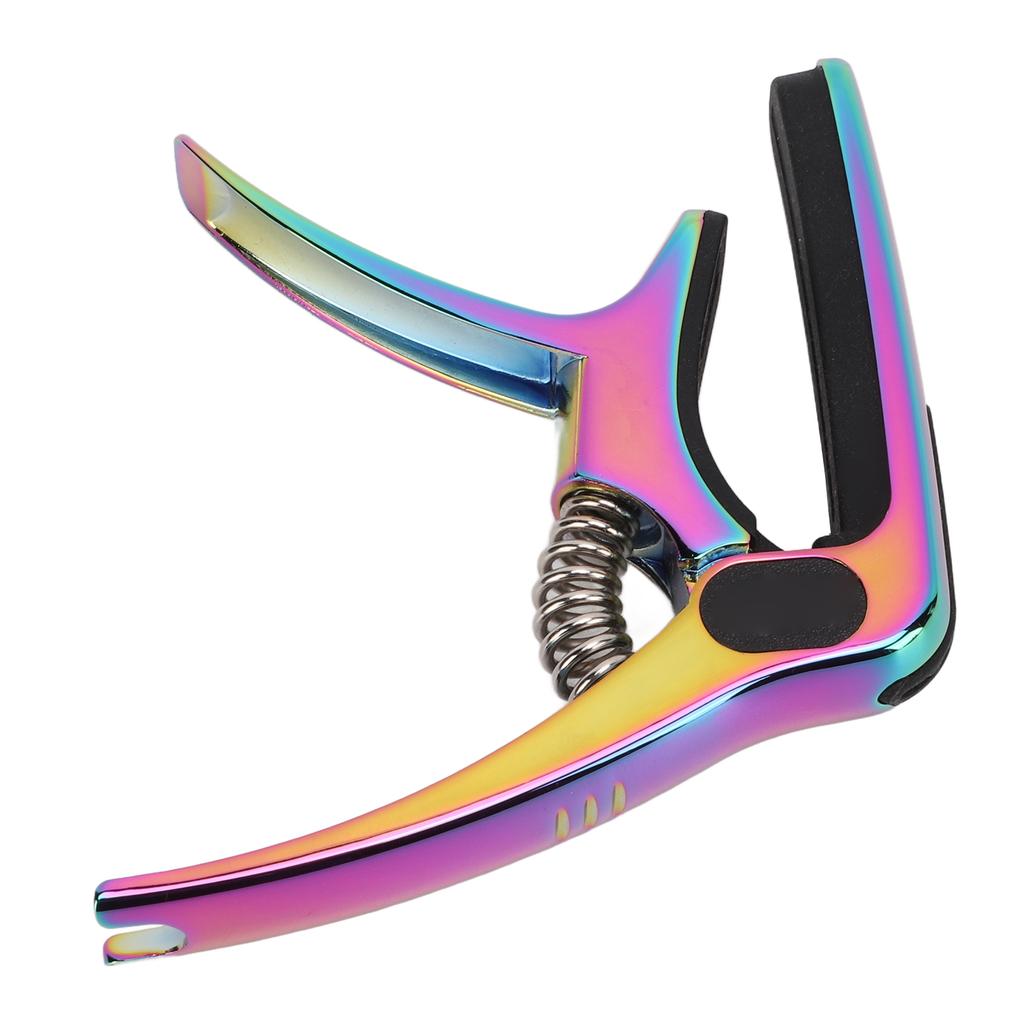 Metal Guitar Capo Tone Adjustment Tool with Pick Holder Stringed Instrument AccessoriesColorful