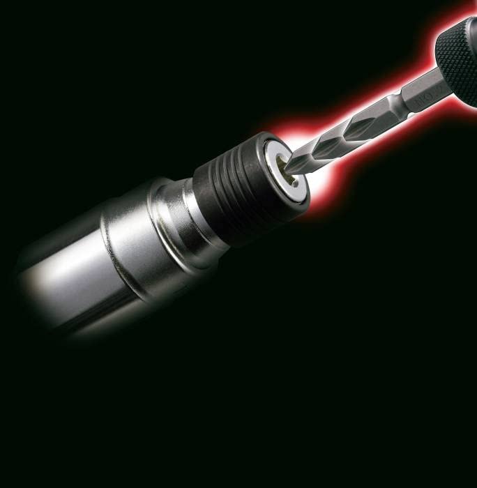 TAJIMA BS12PG-6K 12mm Interchangeable Bit Socket for Impact Drivers, Hexagonal, Peacon Serrated Blade