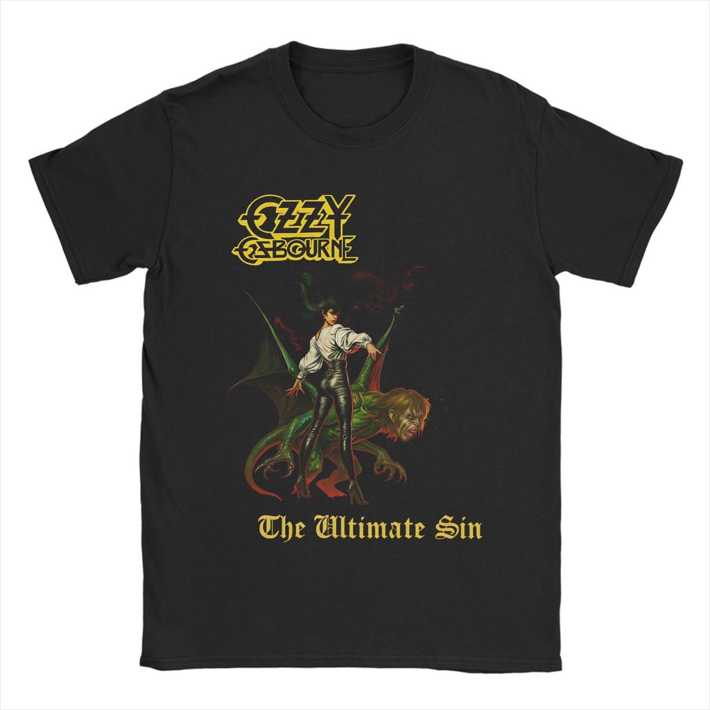 Black Sabbath Ozzy Osbourne T Shirt Men's Back To The Beginning Tour Pure Cotton T Shirts Summer Tees Casual Oversize Clothing