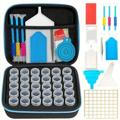 DIY Diamond Painting 30 Slot Diamond Painting Accessories Kit for Diamond Art Rhinestone Jewelry Beads Organizer and Storage