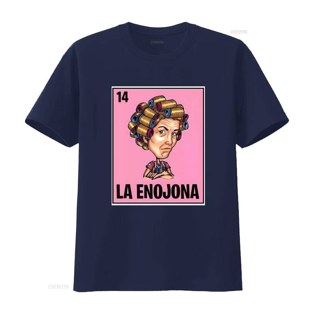 La Enojona Dona Florinda Chilindrina Chavodel8 Funny Mexican Loteria T Shirt Vintage Washed Breathable Designer Clothes Graphic