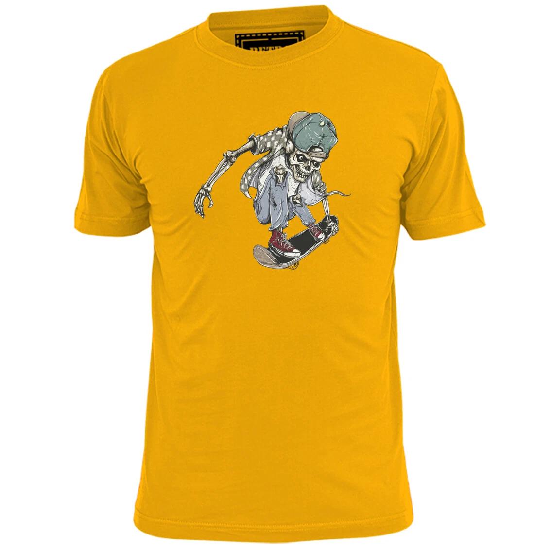 Mens Skull Skateboarder v1 T shirt Grind Kickflip Half Pipe Street 2XL