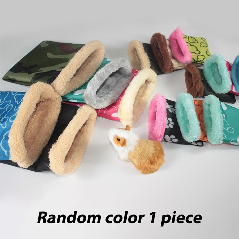 1 PC Random Color Small Pet Hamster Guinea Pig Small Nest Pet Hedgehog Squirrel Hamster Bed Comfortable Warm House for Winter 13x12cm&Quadrate
