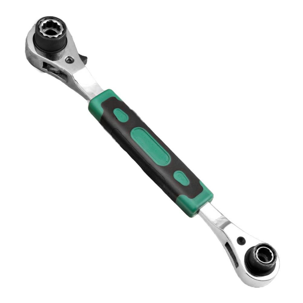 8-in-1 Ratchet Wrench Double Headed Spanner Multifunctional Quick Release Labor-saving Rust Proof Drive Socket Hardware Tool