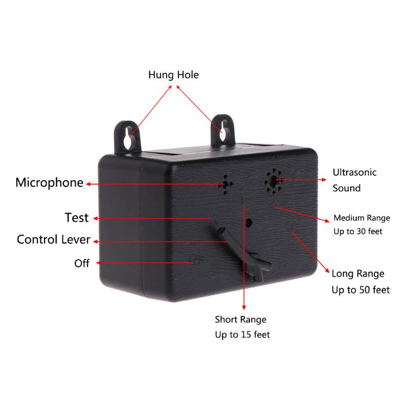 Dog Repeller Anti Barking Device Ultrasonic Outdoors Control Training Portable