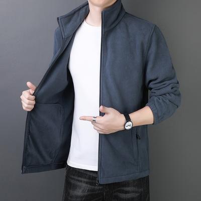 Jaqueta de Lã para Homens de Meia-Idade Outono e Inverno Top de Lã Lã Espessada Quente de Meia-Idade Jaqueta de Lã de Cordeiro Homens