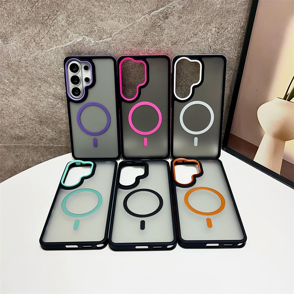 For Magsafe Magnetic Colorful Case For Samsung S26 S24 FE S25 Ultra S23 Plus A54 A55 A56 A57 A35 A36 A37 A25 A26 A06 A07 Cover