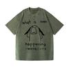Fashion Sports Abstract Printing T-shirts Harajuku Short Sleeve Funny Washed Aicd Tops Summer Holiday Chic Tunics Man