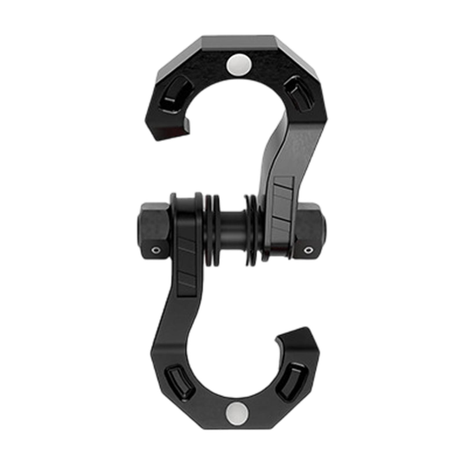D Ring Split Shackle, Heavy Duty Shackle ,Premium ,3/4 Split Shackle for Towing Winch Pulley for Vehicle Recovery Black Black