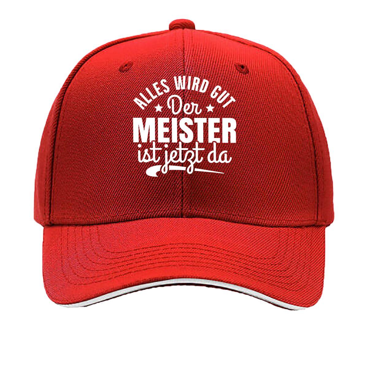 Fashionable Printed MEISTER Pattern Baseball Cap Lightweight and Breathable Grandpadad Hat Out Sandwich Baseball Cap One Size