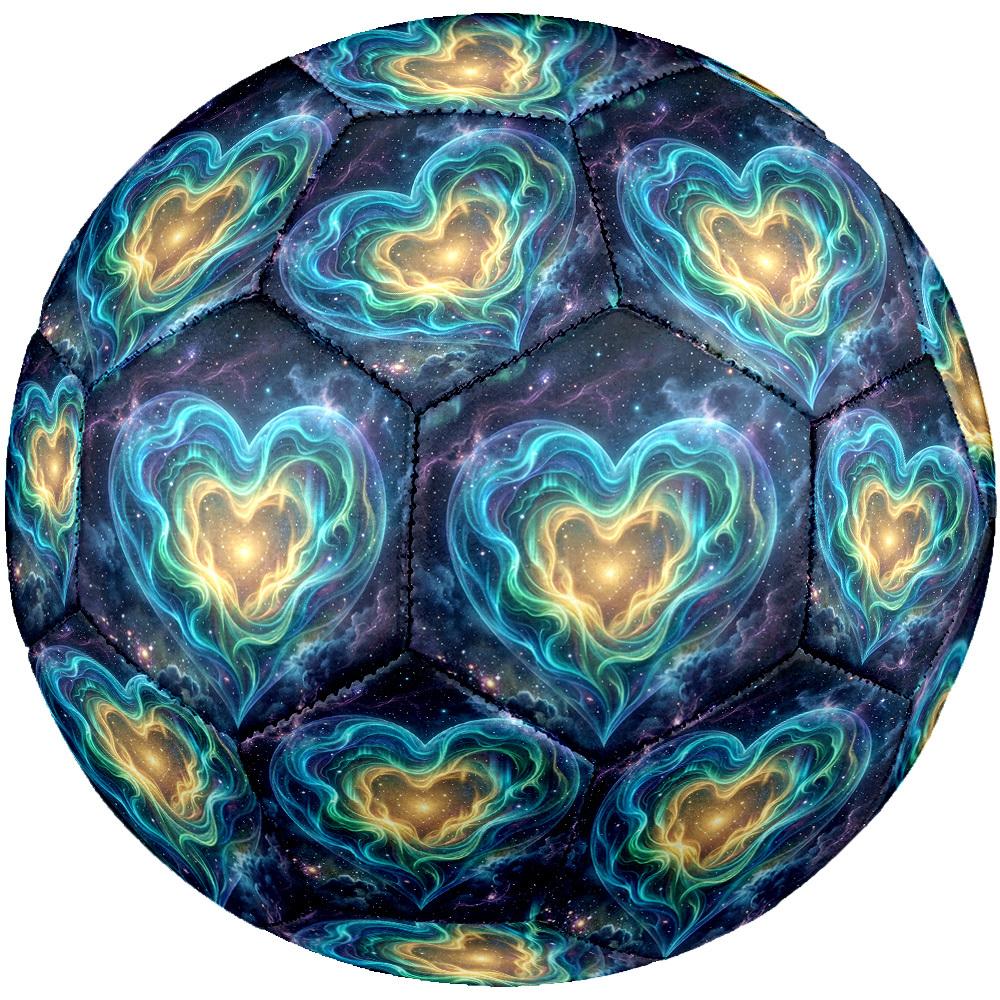 1pc Cosmic Heart Size 5 Soccer Ball Professional Lightweight Durable Match Training Football Indoor &Outdoor Sports BallTraining Ball y37