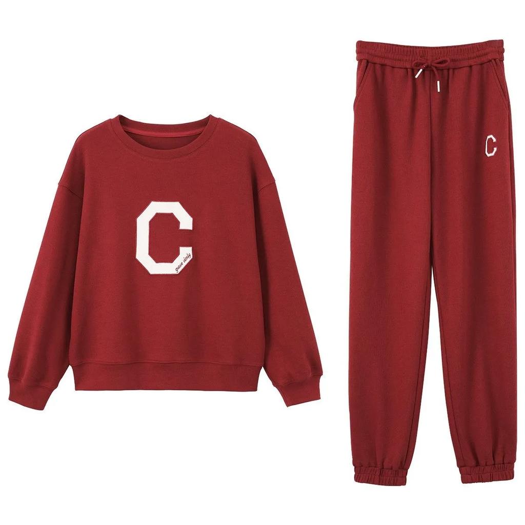 Sweatpants Sweater Suit Women's Spring Autumn Fashion Casual Sportswear Running Two-piece Suit