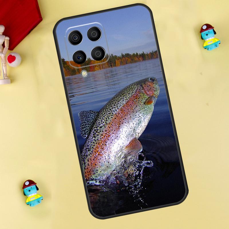 Vintage Trout Fishing Case For Samsung Galaxy M35 M55 M15 M11 M12 M13 M14 M06 M16 M36 M56 M31 M53 M32 M52 M34 M54
