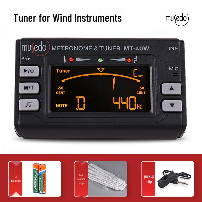 Little Angel MT40W Drie-in-één Blaasinstrument Tuner & Metronoom voor Saxofoon & Dwarsfluit