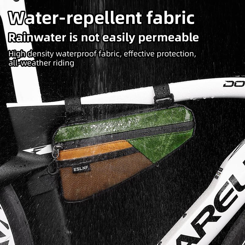 Bike Top Tube Triangle Frame Bag, Waterproof Large Capacity Durable Universal Fit for Mountain Road Bike Easy to Install