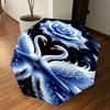 1pc Swan Love Automatic Open/Close Umbrella Compact Folding Umbrella with 8-Rib Shaft for Women/Men, Portable Travel Umbrella,1192S