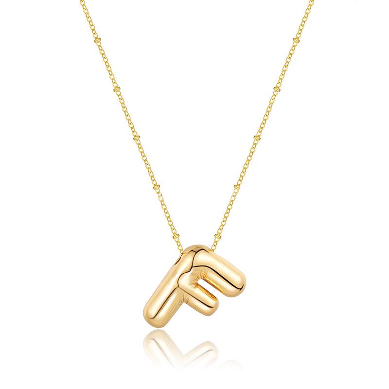 Glossy Titanium Steel Alphabet Necklace for Women - Non-fading, High-grade Letter Pendant On Clavicle Chain