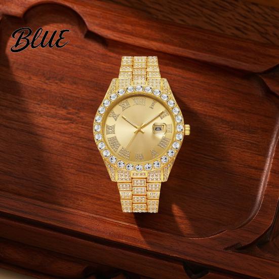 Reliable Timekeeping Men Watch Fashion Bracelet Quartz Analog with Day
