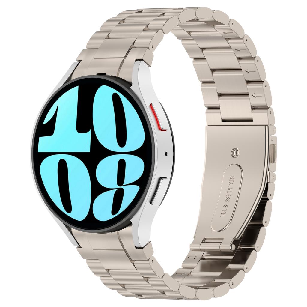 Lückenloses Titanfarbenes Armband für Samsung Galaxy Watch 7 6 4 5 Pro 45 40mm 44mm FE Classic 43mm 47mm 42 46mm Quick Fit Metallarmband